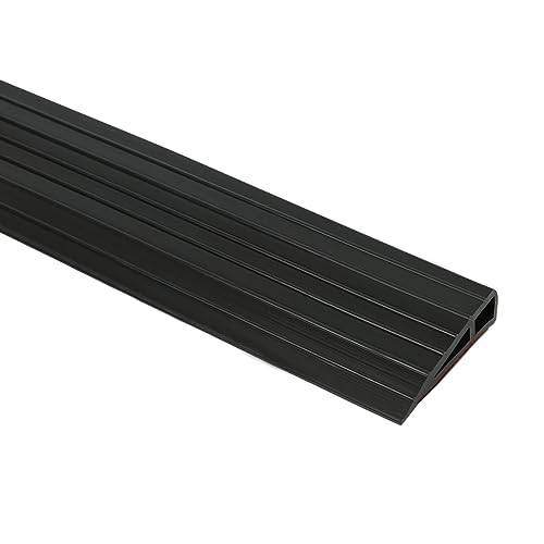 Türschwellenrampe, Schwellenrampe Selbstklebend, Rollstuhlrampe, rutschfeste Oberfläche, Gummirampe Auffahrrampe für Rollstuhl, Rollator oder e Scooter (Schwarz, 8 x 2 x 100cm) von IGTOPS