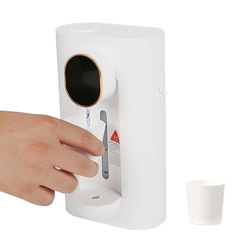 Automatischer Mundwasser-Spender für das Badezimmer,LED-Anzeige 540ml Wandmontage Mundwasser Spenderflasche mit Infrarotsensor und Magnetischen Bechern,3 Gänge Einstellbar,USB-Aufladung (Weiß) von IGTOPS