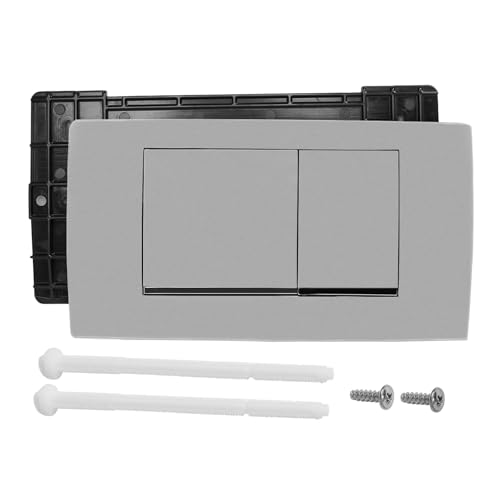 Betätigungsplatte drückerplatte Chrom Kunststoff WC spülkasten ersatzteile modell kompatibel mit GEBERIT Twinline30 (Glänzend Chromt mit Silber Rand) von IGTOPS