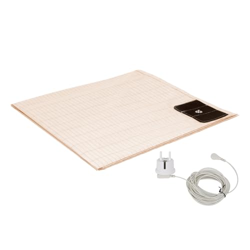 Earthing Bed Sheet, Grounding Sheet with 15ft Cord,Erdungsbettlaken für Bett in EU-Norm, Earthing Matte, Leitfähige Erdungsmatte für Besseren Schlaf,EMF-Rückgewinnung, Strahlenschutz (90 * 270cm) von IGTOPS