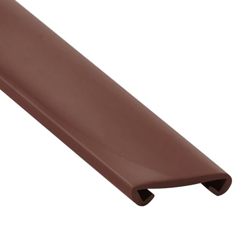 Handlauf PVC, Treppenhandlauf Geländer, Kunststoffhandlauf Profil für Treppengeländer Gumm, Handläufe Schutz 40 * 8mm (Braun - 5M) von IGTOPS