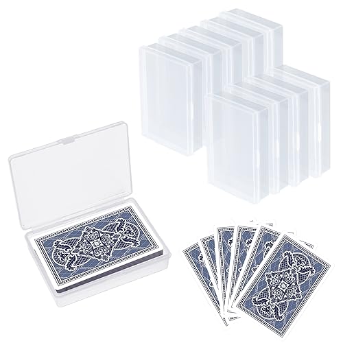 IGTOPS 10 Stück Neue Schutzbox, transparente rechteckige PP-Box, Plastikverpackungsbox für Spielkarten, Aufbewahrungsbox für Visitenkarten,Karte Sammlung Box,9.6 * 6.8 * 2.1cm von IGTOPS