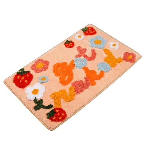 IGTOPS Badezimmerteppich Bunt Badematte rutschfest Waschbar Badteppich Spaßig Badvorleger Weiche Mikrofaser Duschvorleger Absorbierende Badezimmer Teppich Get Naked Badematte (Farbe B, 60 * 90CM) von IGTOPS