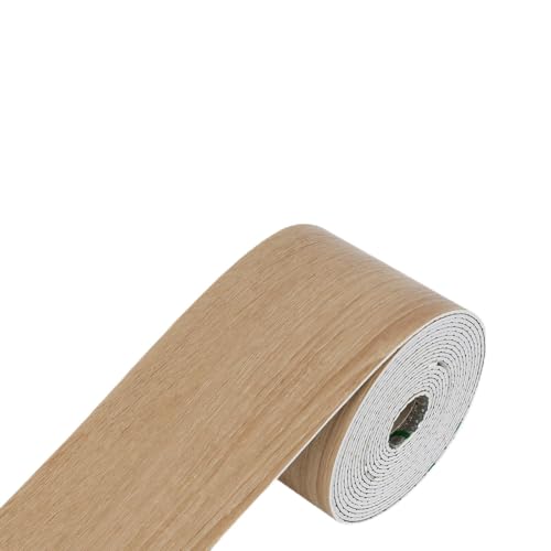 IGTOPS Weichsockelleiste Selbstklebend, Flexibel, 10cm Breite PVC Wasserdicht, Tapetenbordüre Selbstklebend Dekoration (10cm x 10m, Gelbe Eiche) von IGTOPS