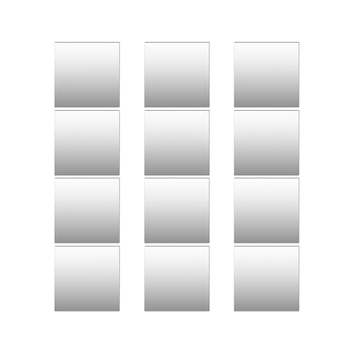 IGTOPS Klebespiegel Selbstklebend, Spiegel zum Aufkleben Kleben, Flexible Spiegelfolie Wandspiegel 0,2mm Dicke, Selbstklebende Spiegel für Badezimmer Wohnzimmer Schlafzimmer Schrank (12, 15 * 15cm) von IGTOPS