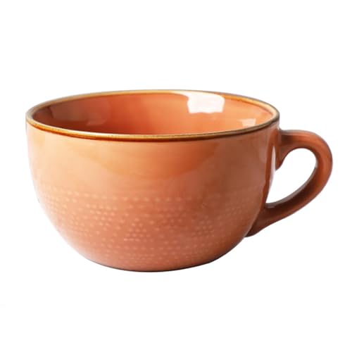 IGTOPS Kaffeetasse Groß Becher Tasse, 700 ml Keramik Suppentassen, Porzellan Müslischalen mit Henkel, Tee Tasse Müsli Salat Schale Schüssel, Geschenke Kaffeetasse (B) von IGTOPS