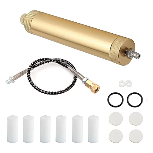 Luftkompressor Filter, Wasser und Ölabscheider Filter mit Hochdruckschlauch, PCP Luftfilterpumpe Hochdruck Luftfilter mit Schnellanschluss, Tauchen Öl-Wasser Abscheider Regler von IGTOPS