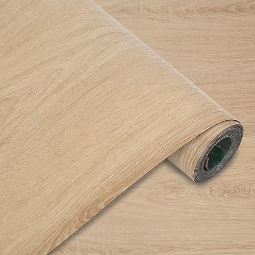 PVC Bodenbelag Selbstklebende, Holz Vinylboden Bodenfliesen, Verdickter 0.15cm Rutschfeste Wasserdicht Vinyl-Fußböden, Laminat Fliesen Selbstklebend, 40x300cm, 1.2m² (Gelb Oak) von IGTOPS