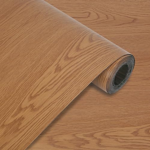 PVC Bodenbelag Selbstklebende, Holz Vinylboden Bodenfliesen, Verdickter 0.15cm Rutschfeste Wasserdicht Vinyl-Fußböden, Laminat Fliesen Selbstklebend, 40x300cm, 1.2m² (Gelbbraune Holz) von IGTOPS