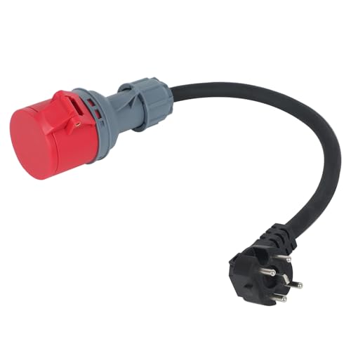 Perilex Adapter 16A auf CEE, 16A Winkelstecker auf CEE Kupplung ca 0,5M Kabel 5G2,5mm² von IGTOPS