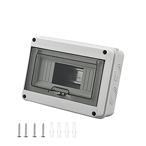 Sicherungskasten Aufputz, IP65 Waterproof,Verteilerkasten Aufputz,mit Tür 1-reihig für 8Module, Messingklemmen,für Garten oder Außenbereichen (1-reihig 8 Module) von IGTOPS