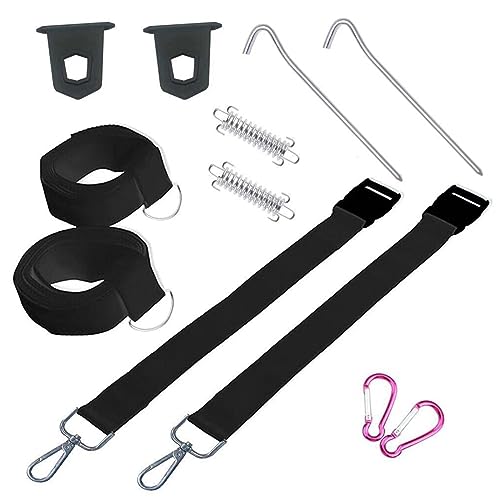 Sturm Abspannset Set Tie Down Black Sturmband Markise Sturmband Für Vorzelt Vorzelt Sturmsicherung für Fiam-ma F35 F45 F65 (A) von IGTOPS