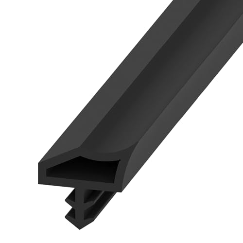 Türdichtung, Flügelfalzdichtung Haustürdichtung Türanschlagdichtung Zimmertürdichtung für Türspalten innerhalb von 2,5 mm-8mm (Schwarz, 10mm* 5m) von IGTOPS