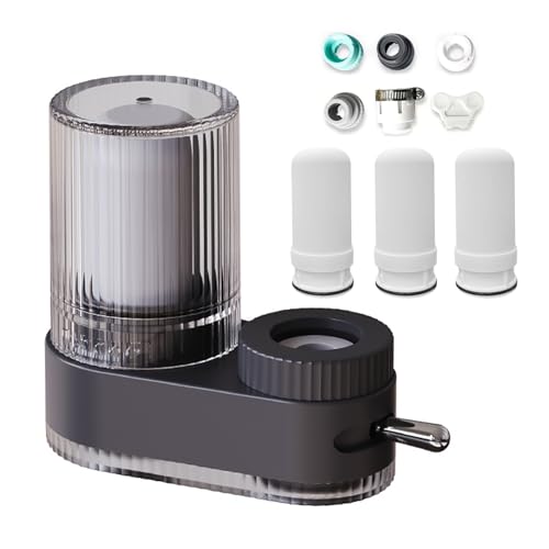 Wasserfilter Wasserhahn Filter mit 7-Ultra Adsorptivem Filterleistung,Trinkwasser Vorfilter Sedimentfilter,Wasserhahnreiniger Aufbereitung,mit 3 Keramik Filterelement,Aktivkohlefilter von IGTOPS