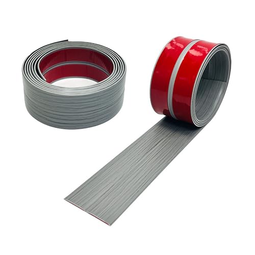 Weichsockelleiste, 3 m PVC Winkelprofil Kunststoff Selbstklebend für Küche und Badezimmer, Selbstklebende Abschlussleiste, Flexible Knickleiste, Fugendichtungsband (Graue Holzmaserung, 30 x 30 mm) von IGTOPS