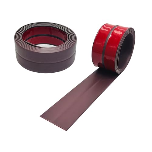 Weichsockelleiste, 3 m PVC Winkelprofil Kunststoff Selbstklebend für Küche und Badezimmer, Selbstklebende Abschlussleiste, Flexible Knickleiste, Fugendichtungsband (Schokoladenfarbe, 20 x 20 mm) von IGTOPS