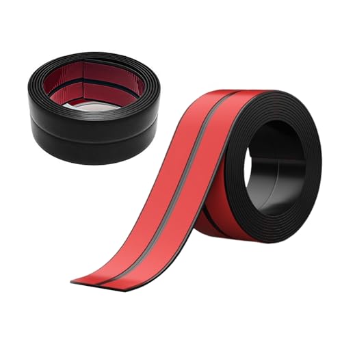 Weichsockelleiste, 3 m PVC Winkelprofil Kunststoff Selbstklebend für Küche und Badezimmer, Selbstklebende Abschlussleiste, Flexible Knickleiste, Fugendichtungsband (Schwarz, 20 x 20 mm) von IGTOPS