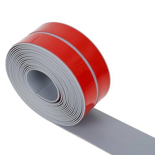 Weichsockelleiste Selbstklebend, Flexible Abschlussleiste Knickleiste, PVC Sockelleiste Selbstklebend, küchenabschlussleiste, Dekorative Zierleiste für Küche Badezimmer (Schwarz, 6M 30x30mm) von IGTOPS