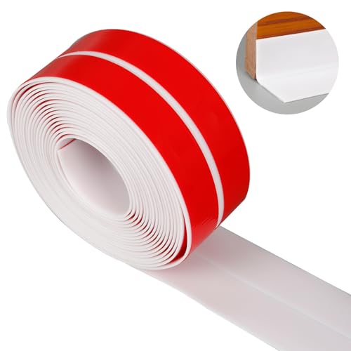 Weichsockelleiste Selbstklebend, Flexible Abschlussleiste Knickleiste, PVC Sockelleiste Selbstklebend, küchenabschlussleiste, Dekorative Zierleiste für Küche Badezimmer (Weiß, 6M 30x30mm) von IGTOPS