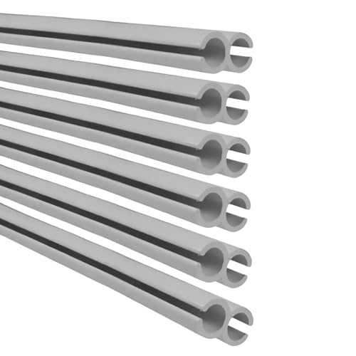 Wohnmobil-Markisen-Befestigungsset, 6 mm bis 6 mm und 4 mm, universell für T4, T5, T6, Wohnmobil-Zubehör (grau, Kit 3: 50cm Pole*6) von IGTOPS
