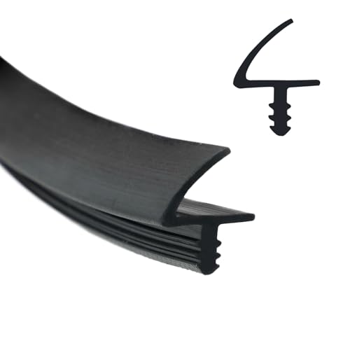 Zimmertürdichtung, Silikon Türdichtung, Türgummi für 3mm Nut und 11mm Falz (Schwarz, 25 Meter) von IGTOPS