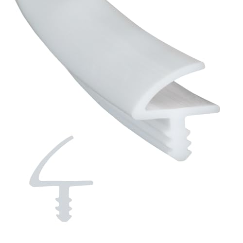 Zimmertürdichtung, Silikon Türdichtung, Türgummi für 3mm Nut und 11mm Falz (Weiß, 25 Meter) von IGTOPS