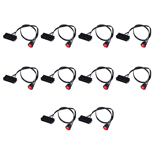 IGUATU 10 Stück 50 cm Kupfer 24 Pin Buchse ATX Netzteil PC Netzteil Starthilfe Starthilfe Brücke mit Schalter Oben/Aus von IGUATU
