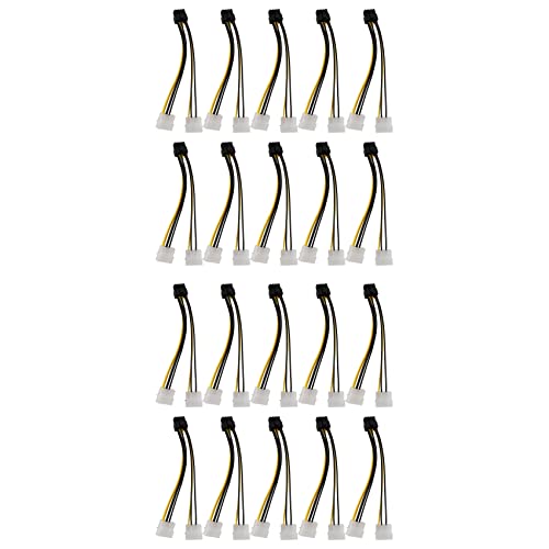 IGUATU 20 Stück 2 Molex PCI Express Videokarte 4 Pin zu 8 Pin Pci-E ATX Netzteil Netzteil Adapter Molex auf Pcie 8 Pin von IGUATU