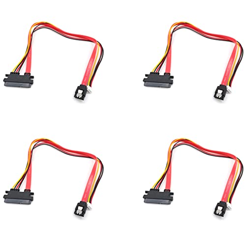 IGUATU 4 x Stromversorgung für Festplatte, integrierte Stromversorgung für Daten, klein, 4-polig, Buchse und SATA 3.0, SATA 22 Pin (7 + 15 Pin) von IGUATU