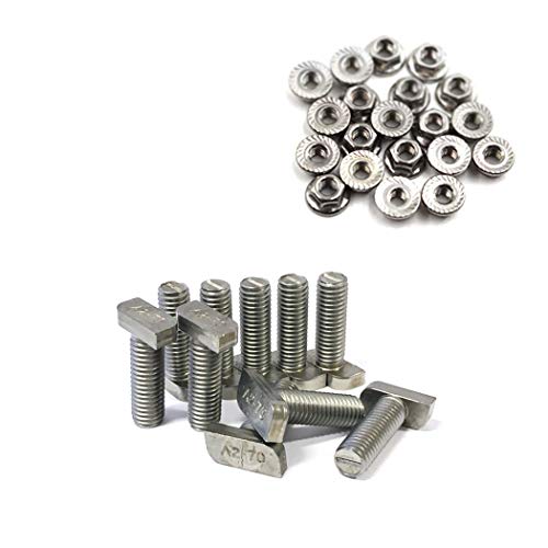 10x Hammerkopfschrauben + Sperrzahnmuttern M10 x 30 Edelstahl A2 Photovoltaik von IGcon