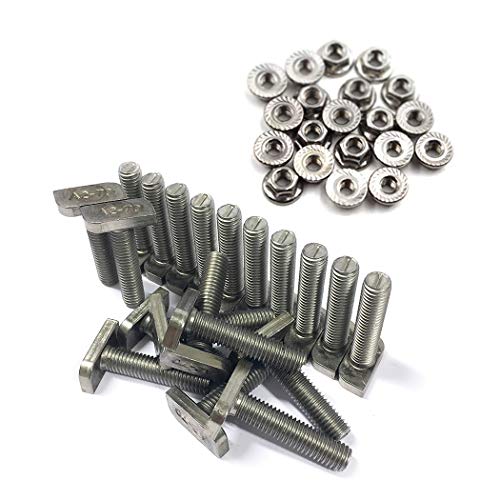 20x Hammerkopfschrauben + Sperrzahnmuttern M8 x 35 Edelstahl A2 Photovoltaik von IGcon