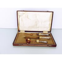 Servierset Für Braten/Kuchen Vintage Schnitzset Gabel Messerkröte Silber 800/1000 60Er von IGotVintageinMyMind