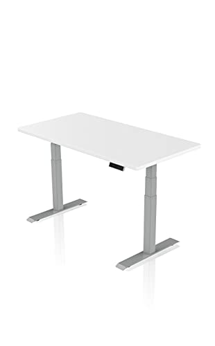 - AGIL - Elektrisch höhenverstellbarer Schreibtisch - Graues Premium Gestell mit Doppelmotor & Weißer Tischplatte - 140 x 70 cm - Memory Funktion - Ergonomischer Schreibtisch - mit USB Hub - AGIL - Elektrisch höhenverstellbarer Schreibtisch - Graues Premium Gestell mit Doppelmotor & Weißer Tischplatte - 140 x 70 cm - Memory Funktion - Ergonomischer Schreibtisch - mit USB Hub von IH Engineering BV