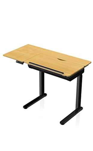 - AGIL - elektrisch ergonomisch höhenverstellbarer Zeichentisch - schwarzes Gestell & Ahorn Tischplatte 120x60 cm mit Schublade - Memory Funktion - USB - Arbeitsfläche stufenlos neigbar bis zu 45° - AGIL - elektrisch ergonomisch höhenverstellbarer Zeichentisch - schwarzes Gestell & Ahorn Tischplatte 120x60 cm mit Schublade - Memory Funktion - USB - Arbeitsfläche stufenlos neigbar bis zu 45° von IH Engineering BV
