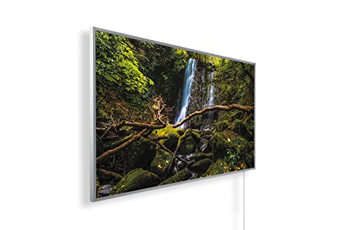 Infrarotheizung mit Bild – Bildmotive – TÜV SÜD - 450 Watt Bildheizung - Weißer Rahmen (05. Wainui Wasserfälle New Zealand) von IH Engineering BV