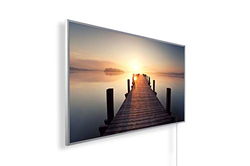 Infrarotheizung mit Bild – Bildmotiv – TÜV SÜD - 450 Watt Bildheizung - Weißer Rahmen (01. Steg Gerade) von IH Engineering BV