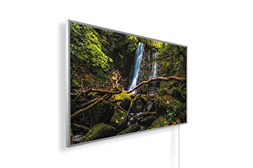 Infrarotheizung – Bildmotive – TÜV SÜD - 800 Watt + Thermostat - Weißer Rahmen (05. Wainui Wasserfälle New Zealand) von IH Engineering BV