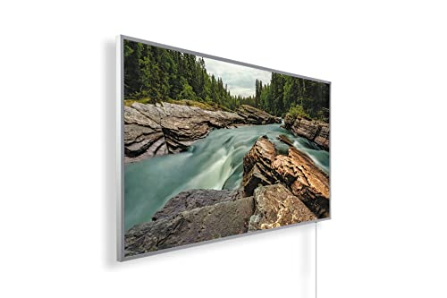 Infrarotheizung mit Bild – Bildmotive – TÜV SÜD - 450 Watt Bildheizung + Smart Thermostat + Könighaus APP - Weißer Rahmen (12. Fjordland Nationalpark New Zealand) von IH Engineering BV
