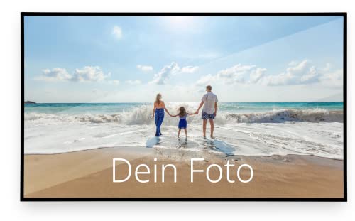 WANDURLAUB - Dein Bild auf Acryl - Komfort Edition XXL - 100x60 cm Acrylglas mit eigenem Foto bedrucken - hochwertiger schwarzer Aluminum Rahmen inkl. Wandhalterung - Ultra HD Druck - Made in Germany von IH Engineering BV