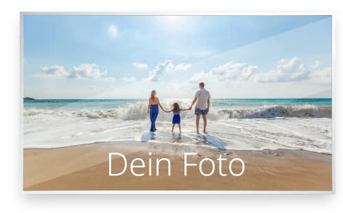 WANDURLAUB - Dein Bild auf Acryl - Komfort Edition XXL - 100x60 cm Acrylglas mit eigenem Foto bedrucken - hochwertiger weißer Aluminum Rahmen inkl. Wandhalterung - Ultra HD Druck - Made in Germany von IH Engineering BV