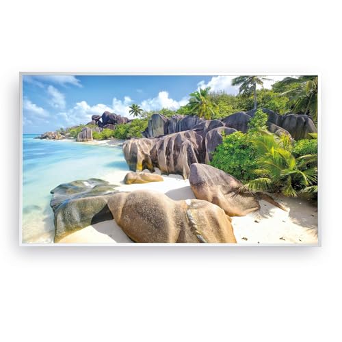 WANDURLAUB - Landschafts Bilder auf Acryl - XXL Bild - 60x50 cm Acrylglas - hochwertiger weißer Aluminum Rahmen inkl. Wandhalterung - Ultra HD Druck - Made in Germany - Tropical island 36 von IH Engineering BV