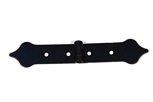 2 Stücke 148x28mm Scharniere Alte Beschläge restaurierungsshop Eisenscharniere Veraltete Antik Schwarz Tür Möbelband symmetrisch Vintage Schabby von IHC