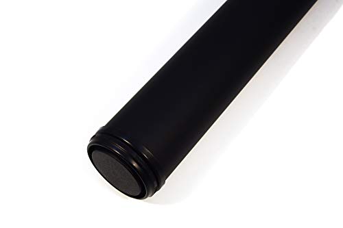 4 x Tischfuß | Höhe 710-740 mm höhenverstellbar | Ø60 mm Schwarz Tischbeine Möbelfuß Verstellfuß | Möbel Fuß Füße Schreibtischbeine | von IHC
