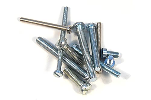 DIN 84 Zylinderschrauben Zylinderkopf mit Schlitz Gewindeschrauben verzinkt 4.6 (20 Stück, M4x60) von IHC
