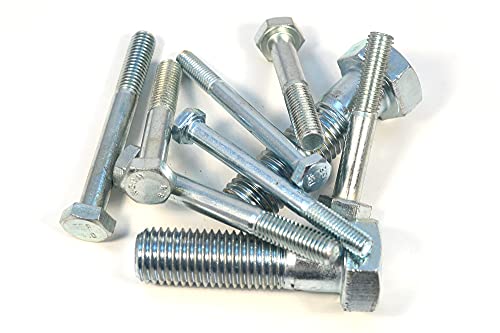 IHC DIN 931 Sechskantschrauben mit Schaft Maschinenschrauben Teilgewinde Gewindeschrauben verzinkt 8.8 (10 Stück, M14x60) von IHC