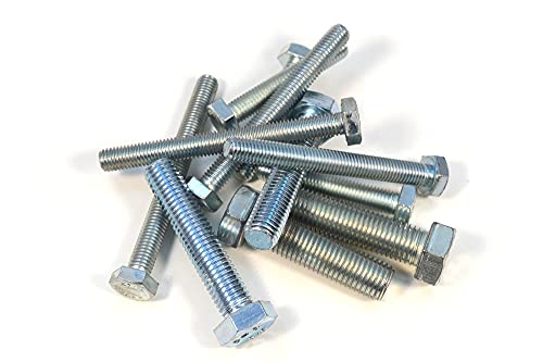 IHC DIN 933 Sechskantschrauben Maschinenschrauben Vollgewinde Gewindeschrauben verzinkt 8.8 (10 Stück, M8x90) von IHC