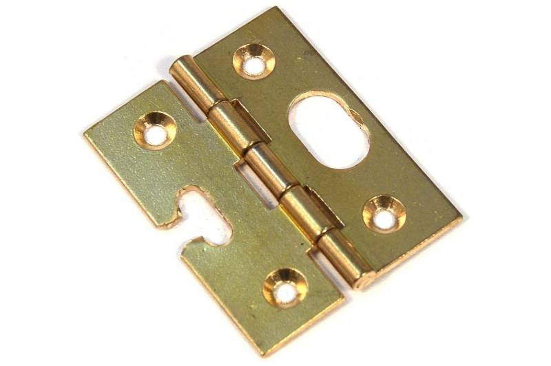 IHC Möbelbeschlag Klapp Hinten Scharniere Wohnmöbel Schrank Tür-Scharnier Messing (2 St) von IHC