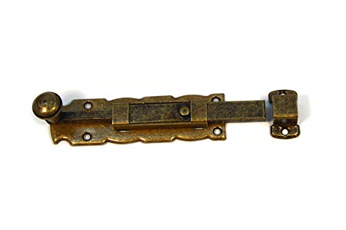 Möbelriegel Türriegel Torriegel Schubriegel Torschieber Bolzenriegel Alt Gold 150mm von IHC