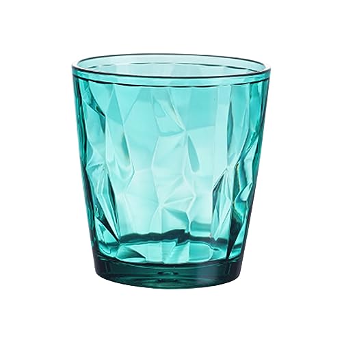 310 ml Datei mehrfarbiger Kunststoff-Wasserbecher Diamant Limonade Tasse PC Acryl Farbe Tasse Restaurant Bar Getränk Tasse Kunststoffbecher perfekt für Geschenke hohe Glasbecher (weiß, A) von IHEHUA