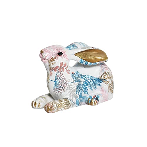 Figur Hase zum Wohnen Geschenk Kreative Ornament Kaninchen Zimmer Basteln Desktop Ornament Große Hofstatuen Outdoor und Garten von IHEHUA